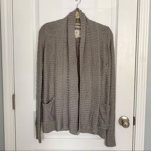 Element NWOT Grey Fold Over Knit Cardigan